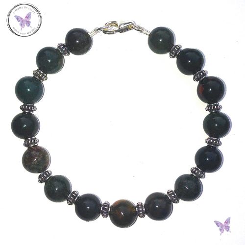 Bloodstone & Silver Bracelet